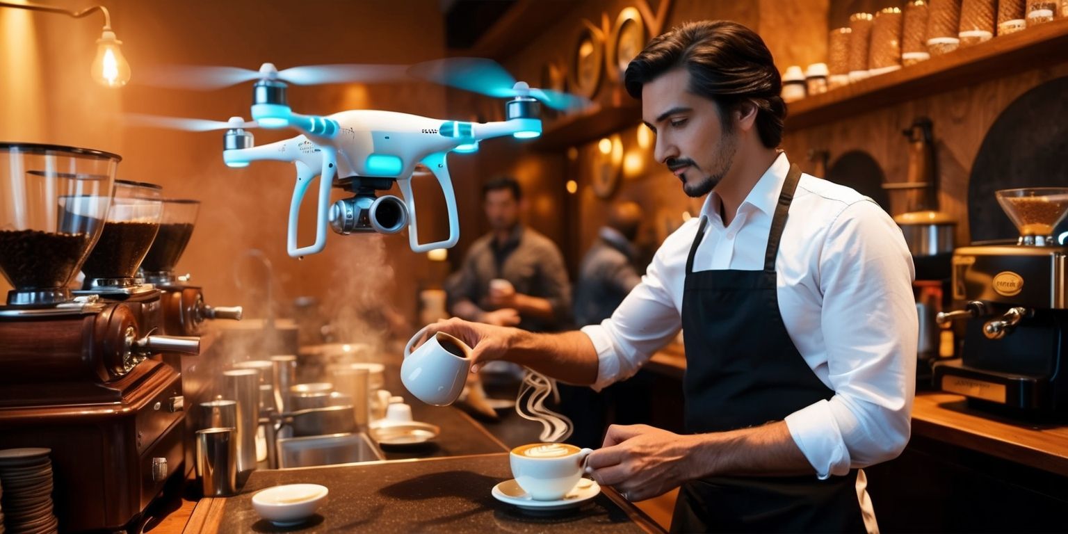 Brewing Brilliance: A Symphony of Latte Magic and Tactical Flight image